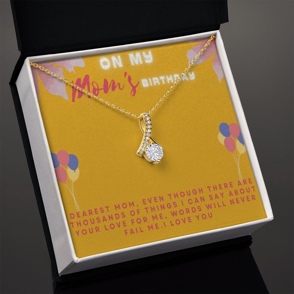 To My Beautiful Mom Necklace, Mother's Day Gift From Daughter, Mom Gif –  4Lovebirds